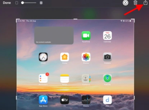 screenshot op ipad met appelpotlood