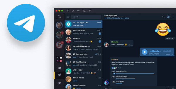 Telegram Online chatovací místnost Indie