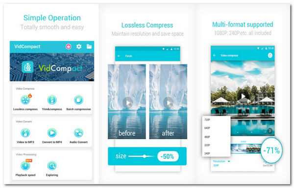 VidCompact Compress Video na Androidu