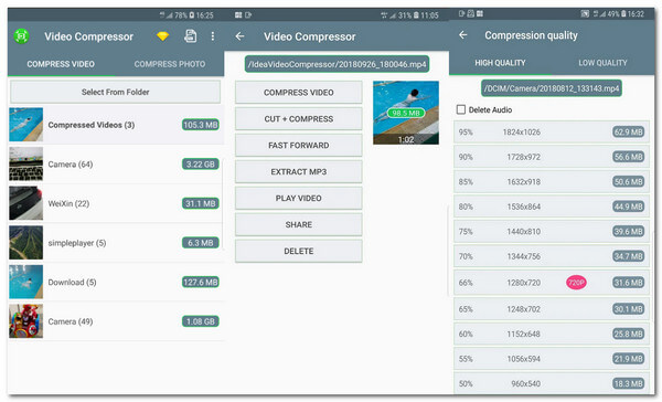 Videokompressor Komprimer video på video