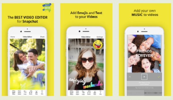 Edytor Snap wideo Przycinaj filmy Snapchat