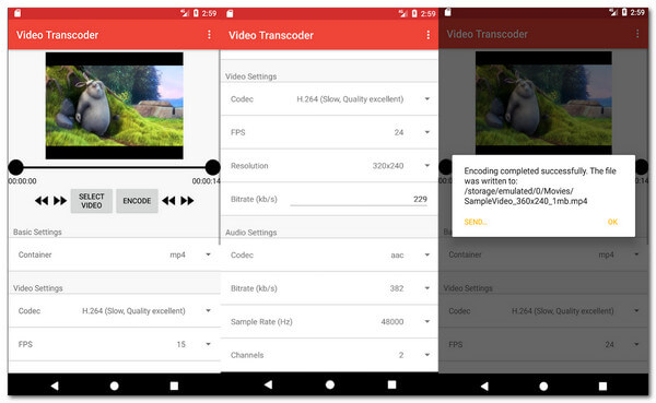 Video Transcoder Compress Video to Android