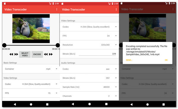 Video Transcoder Komprimujte video na Android