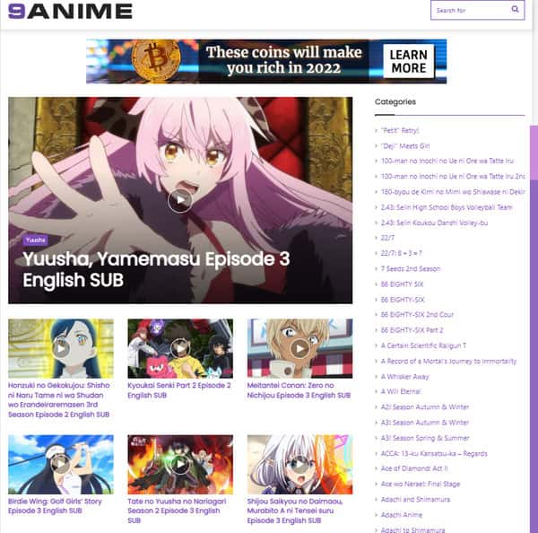 9Anime biztonságos GoGoAnime webhely