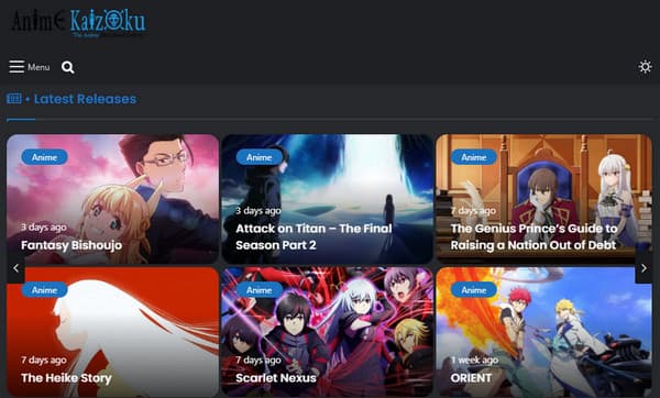 אתר Anime Kaizoku כמו AnimeUltima