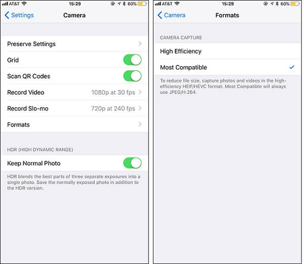 Change Settings to Record MP4 on iPhone