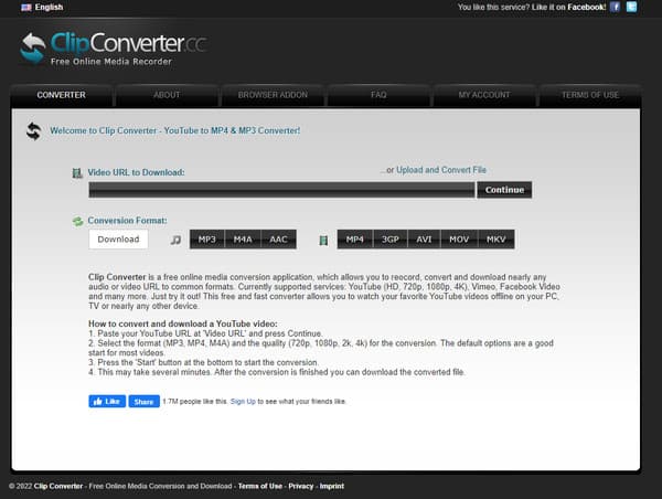 ClipConverter 网站喜欢 Offliberty