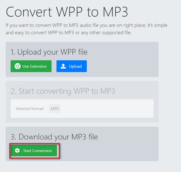 Convert Helper Start Conversion