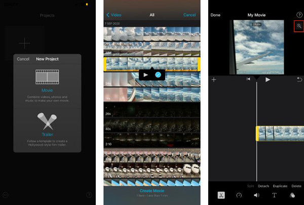 Cắt video iMovie trên iPhone