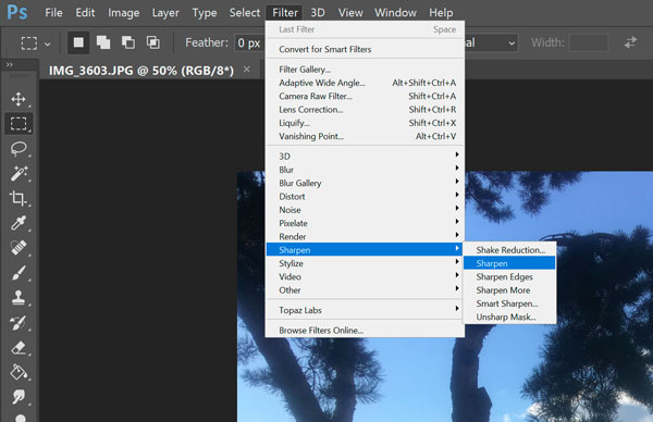 Filters Sharpen Image