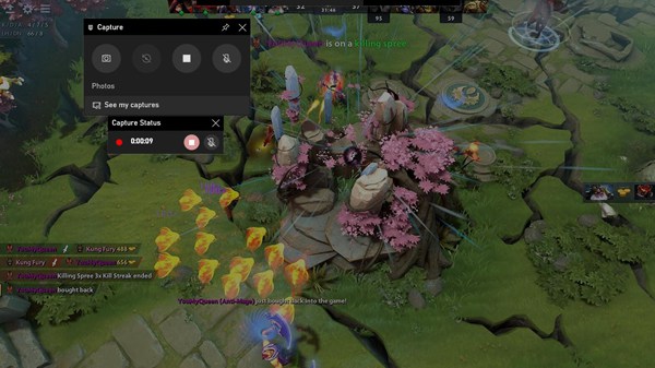 遊戲 DVR 記錄 Dota 2 遊戲玩法