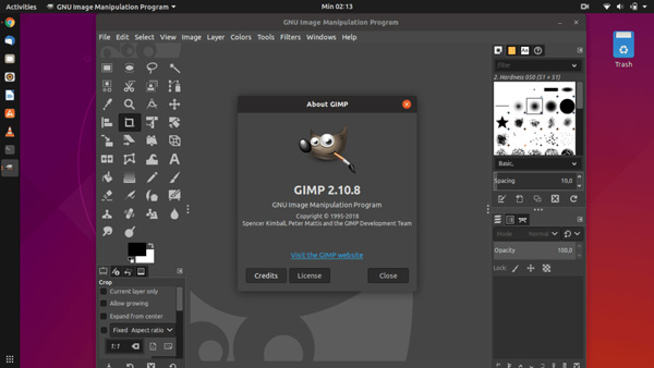 GIMP लिनक्स स्निपिंग