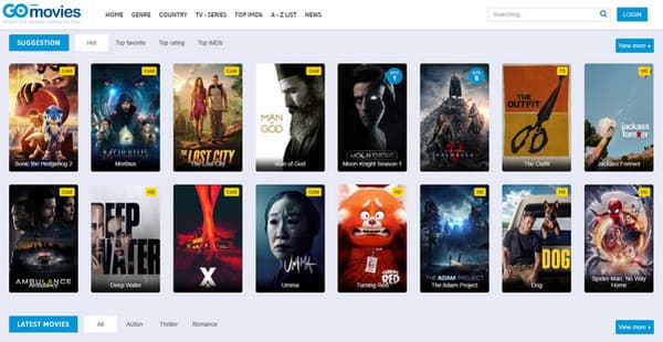 Site GOMovies comme Megashare