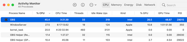 OBS i Activity Monitor