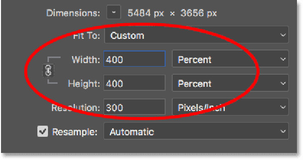 Photoshop Image Size Width Height