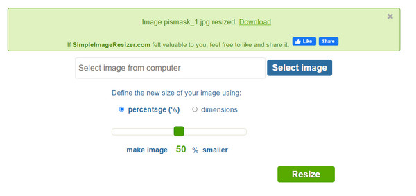 Simple Image Resizer Button Download