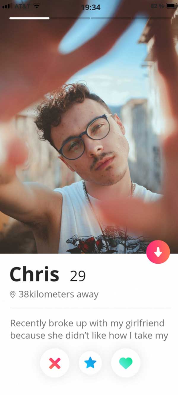 Bios do Tinder Chris