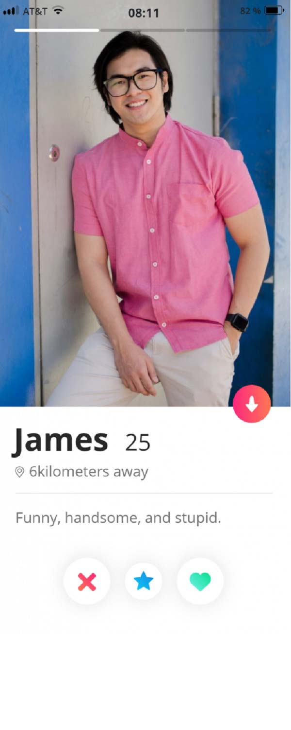 Biografia Tinder James