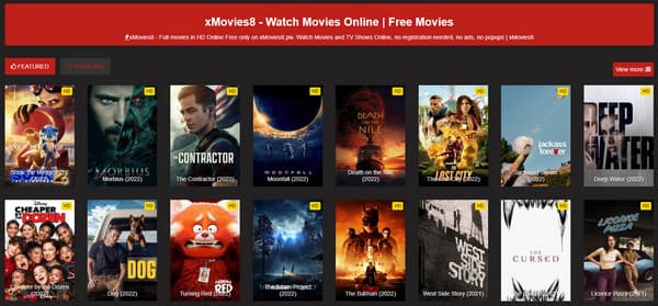 Sitio Xmovies8 como Megashare