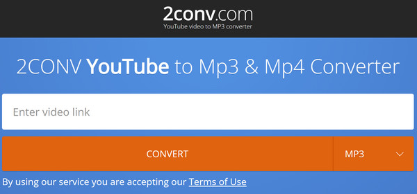 Сайт 2Conv похож на FLV2MP3
