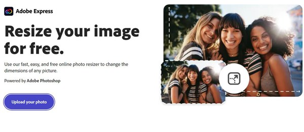 Adobe Express Povećajte razlučivost fotografije besplatno na mreži