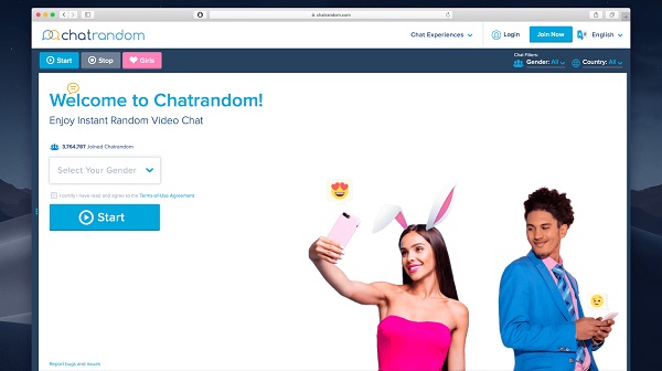 Chatrandom Video Chat với các cô gái