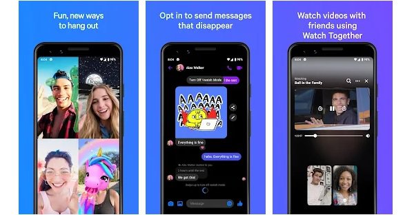 Appel vidéo en direct Facebook Messenger