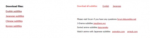 Kitsunekko Oglądaj anime z japońskimi napisami
