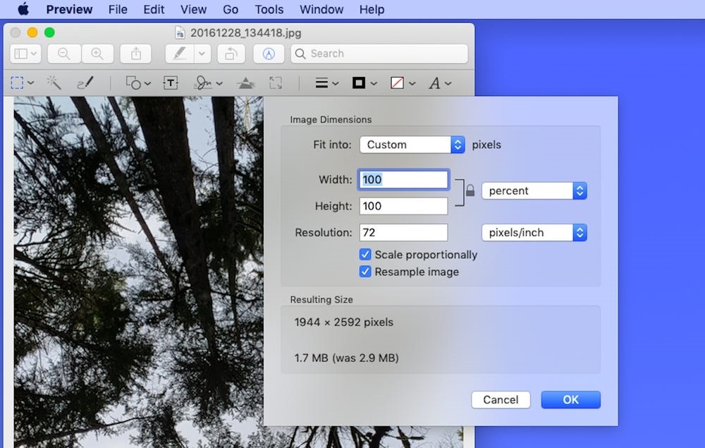 Preview Make Photo Bigger Mac