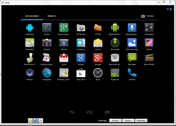 Emulador de teléfono AndY