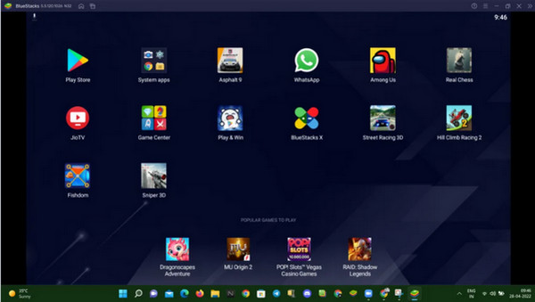 Bluestacks محاكي الهاتف