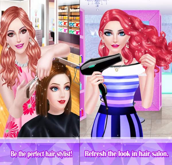 Saç Stilleri Fashio Salon Barbie Giydirme Oyunu