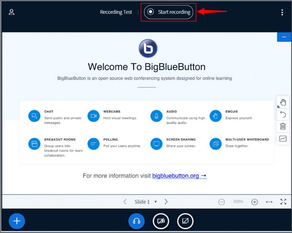 Start Recording BigBlueButton Meeting