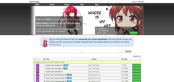 Download Raw Anime on ShanaProject