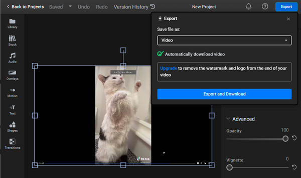 Flixier Export Increase Video Resolution