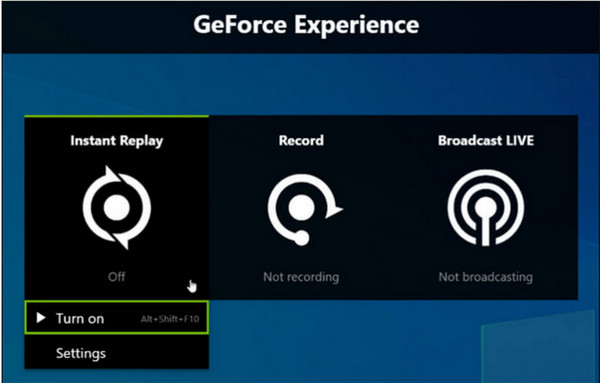 Rakaman Pengalaman GeForce Main Semula Segera GeForce