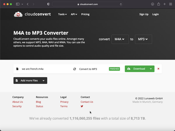 Quicktime Cloud Convert Convert Record MP3 on Mac