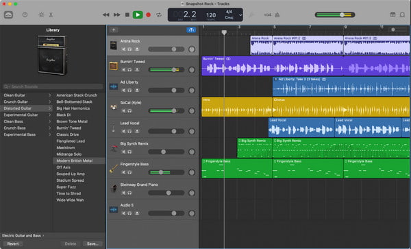 Software Apple Garageband pro záznam zvuku