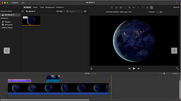 iMovie Create a New Project