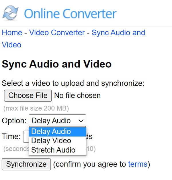 Online Converter Optoin Synchronize How to Delay Audio Online