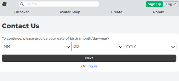 Φόρμα υποστήριξης Roblox Ημερομηνία γέννησης Πώς να καταργήσετε τον αποκλεισμό από το Roblox