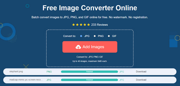 AnyRec Voltooid conversieproces Converteer GIF naar APNG