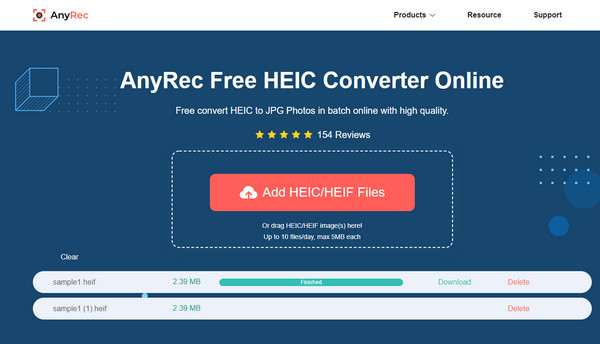 AnyRec อัปโหลดรูปภาพ รูปภาพ HEIF คืออะไร