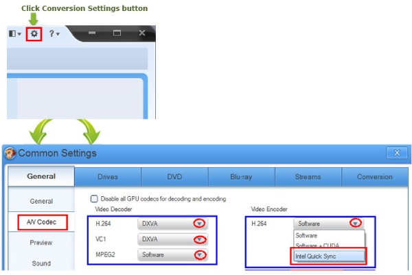 Convertir une vidéo avec Intel Acceleration