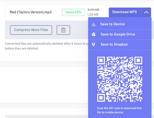 Converti gratuito Scarica il codice QR MP3 Compressor