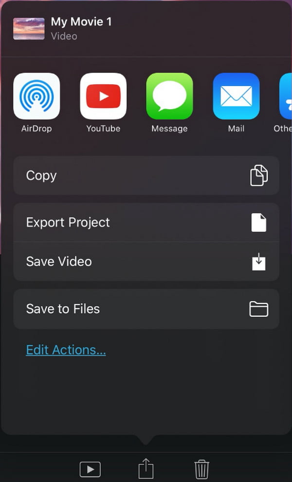 iMovie Selesai Simpan Video Cara Memperlahankan Video pada iPhone