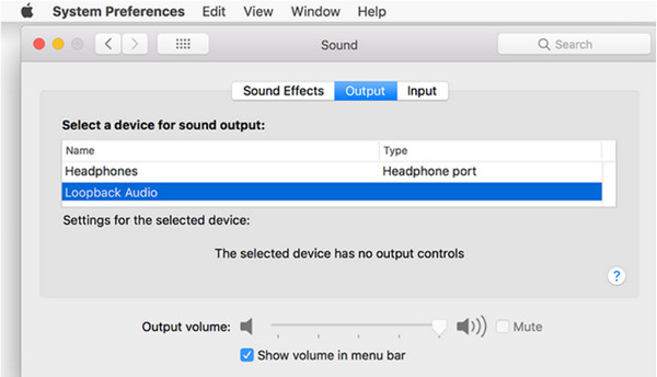 Loopback Systems Preferences Bildschirmaufnahme auf dem Mac mit Ton