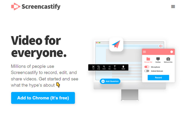 إضافة Screencastify إلى Chrome Screencastify Extension