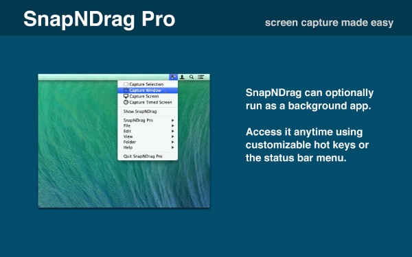 Ferramenta de recorte SnapNDrag para Mac