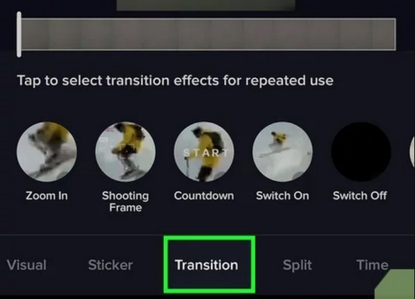 Add Effect and Transition on TikTok